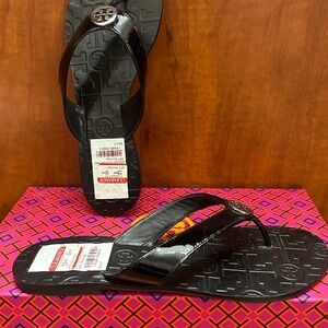 Tory Burch Black Scallop Sandals